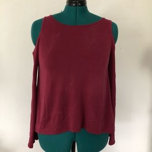 Hollister long sleeve cold-shoulder top